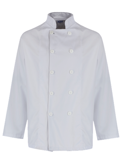 Picture of Unisex Chefs Jacket White Button Long Sleeve