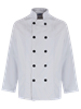 Picture of Unisex Chefs Jacket Black Button Long Sleeve