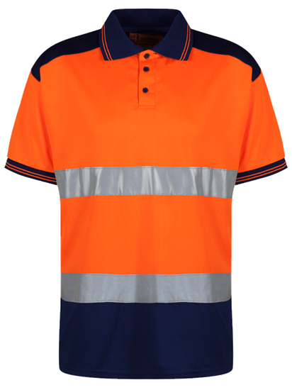 Picture of Two Tone Polo - HV Orange