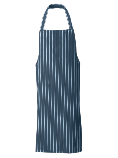 Picture of Butchers Bib Apron - Navy/White