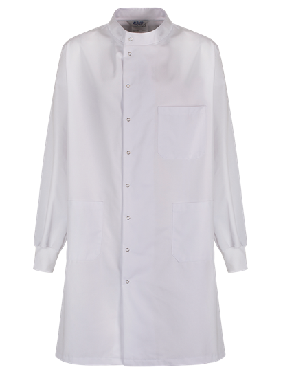 lab coat with full protection - cuffed sleeves and high neck