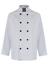 Picture of Unisex Chefs Jacket Black Button Long Sleeve