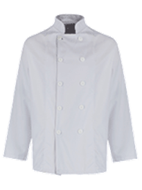 Picture of Unisex Chefs Jacket White Button Long Sleeve