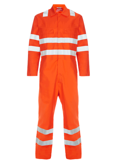 Picture of FR Reflective Tape Coverall - Made with Zeus - Orange