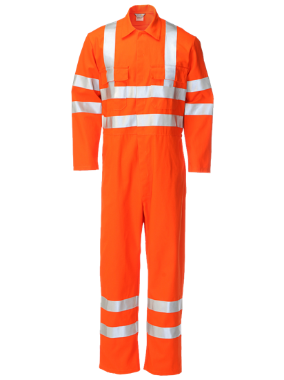 Picture of FR Reflective Tape Coverall - Made with Zeus - Orange