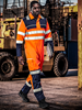 Picture of Gryzko Hi-vis Contrast Coverall - Hi Vis Orange and Navy