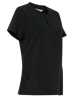 black 4 way stretch female tunic from the side