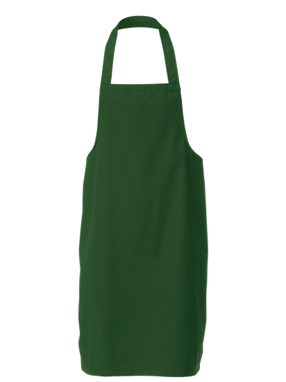 bottle green bib apron