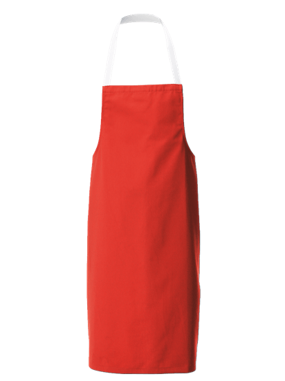 red white halterneck apron