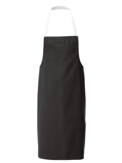 black white halterneck apron