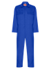 front image of coverall made from phoenix in royal blue