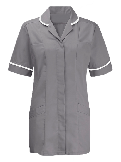 Meltemi female advantage tunic in hospital grey/white