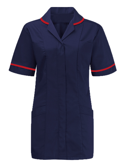 Meltemi female advantage tunic in navy/red