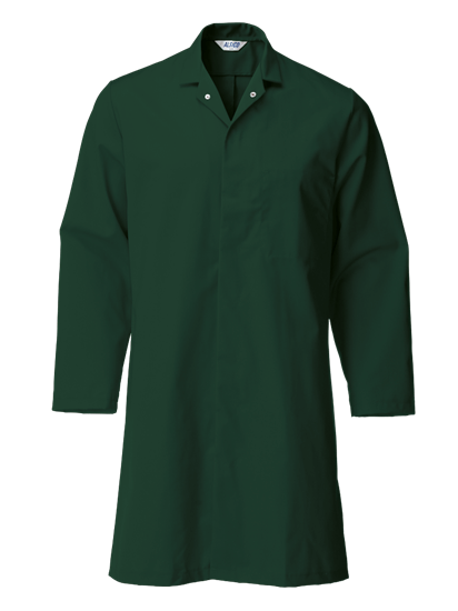 lower pocket food trade coat in bottle green