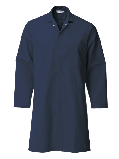 navy food trade coat with no pockets