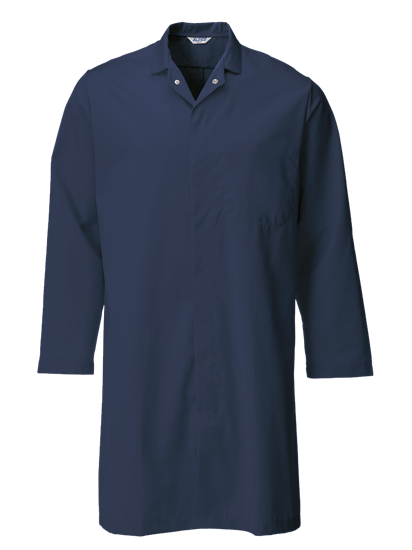 navy food trade coat with upper pocket