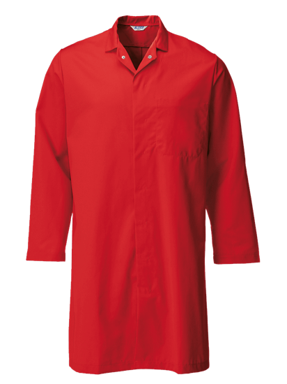 red food trade coat with upper pocket