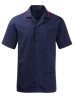 male advantage tunic in navy with red trim