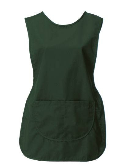 bottle green tabard with pocket