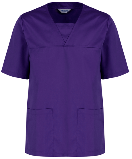 unisex scrub top in amethyst