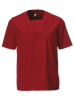 unisex scrub top in burgundy