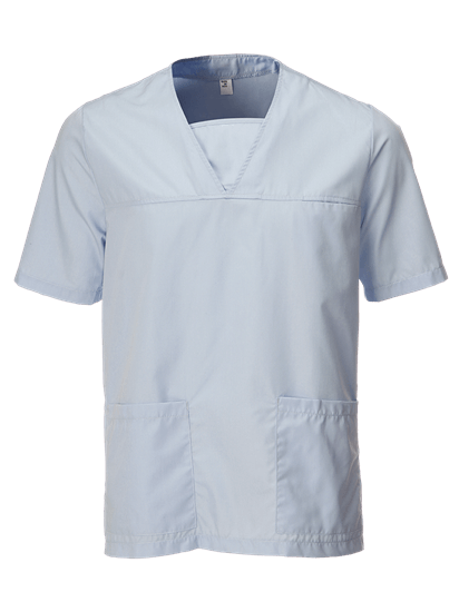 unisex scrub top in sky blue