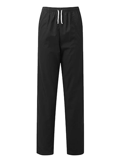 black unisex scrub trouser