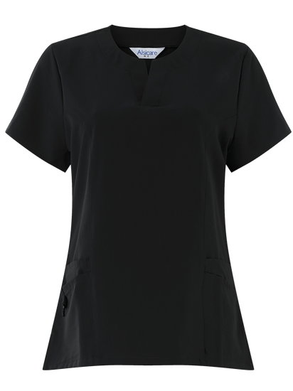 front of the black 4 way stretch tunic