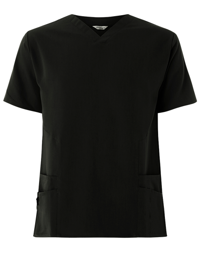 Picture of 4-Way Stretch Male Scrub Tunic - Black