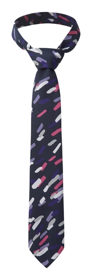 Picture of Print Tie - Navy/Rose Amelia Print