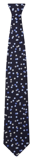 Picture of Print Tie - Navy/Lavender Darcey Print