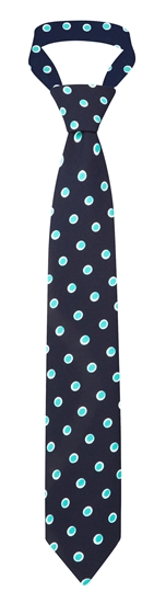 Picture of Print Tie - Navy/Aqua Ella Print