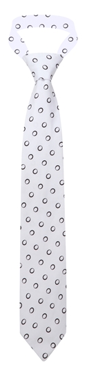 Picture of Print Tie - White/Black Ella print