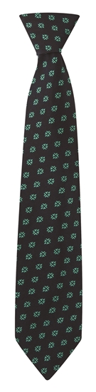 Picture of Print Tie - Navy/Aqua Fleur Print