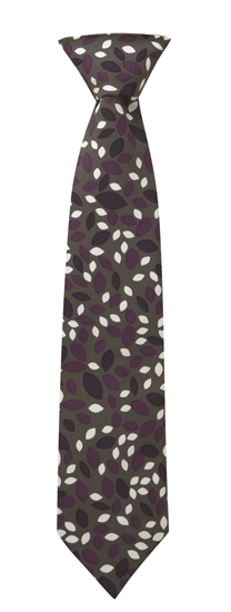 Picture of Print Tie - Grey/Purple Lauren Print