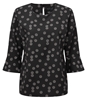 Picture of Semi Fitted Blouse Flute Sleeves - Black/White Sienna Print