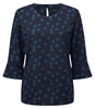 Picture of Semi Fitted Blouse Flute Sleeves - Navy/Blue Sienna Print