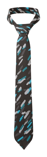 Picture of Print Tie - Black/Turquoise Amelia Print