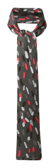 Picture of Long Scarf - Grey/Red Amelia Print