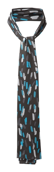 Picture of Long Scarf - Black/Turquoise Amelia Print