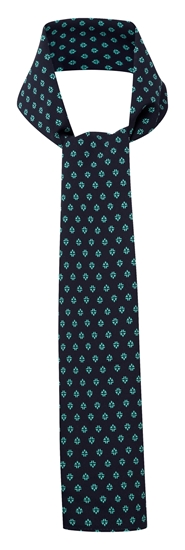 Picture of Long Scarf - Navy/Aqua Fleur Print