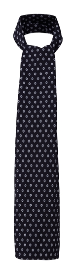 Picture of Long Scarf - Navy/White Fleur Print