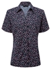 Picture of Looser Style Blouse - Navy/Pink/Grey Print