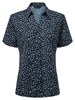 Picture of Looser Style Blouse - Navy/Teal/Grey Print