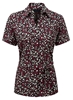 Picture of Looser Style Blouse - Black/Cerise Lauren Print