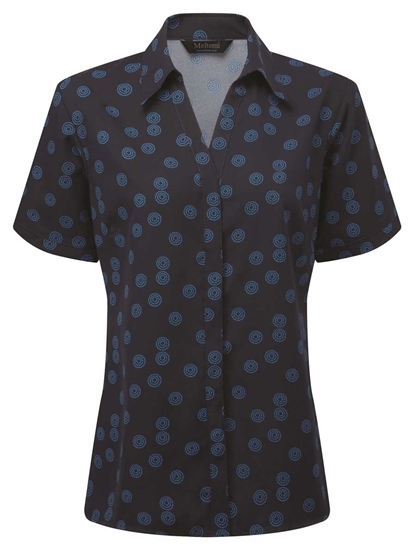 Picture of Looser Style Blouse - Navy/Blue Sienna Print