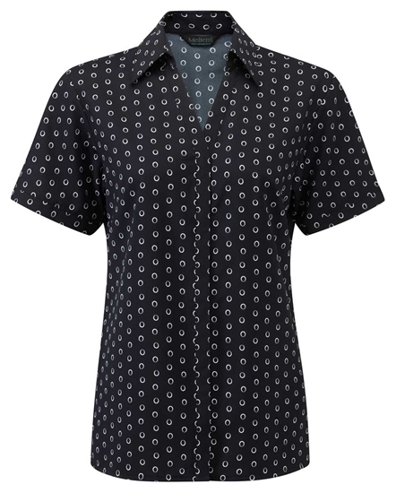 Picture of Looser Style Blouse - Navy/White Ella Print