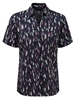 Picture of Looser Style Blouse - Navy/Rose Amelia Print
