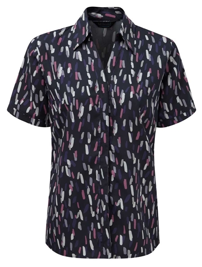 Picture of Looser Style Blouse - Navy/Rose Amelia Print