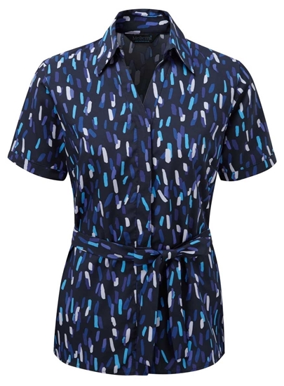 Picture of Looser Style Blouse - Navy/Blue Amelia Print